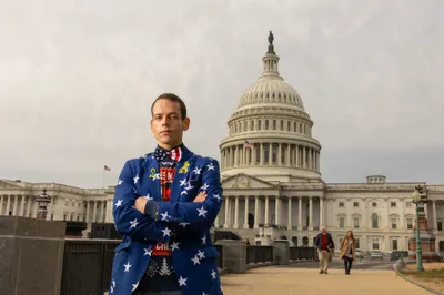 img of The Heartbeat of Diplomacy: How One Man's American Flag Blazer Symbolizes the Resilience of Democratic Alliances
